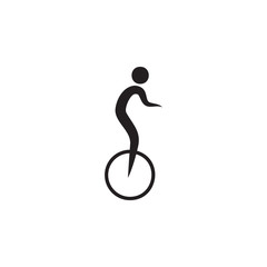 a man on a unicycle icon. Elements of sportsman icon. Premium quality graphic design icon. Signs and symbols collection icon for websites, web design, mobile app © gunayaliyeva