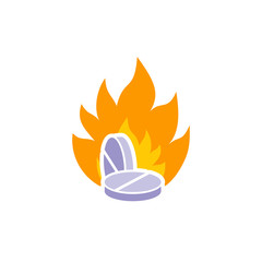 Medicine Fire Logo Icon Design