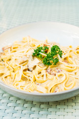 Spaghetti or Pasta with truffle and cream sauce
