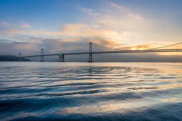 Fototapeta na wymiar Sunrise from the San Francisco Ferry Building