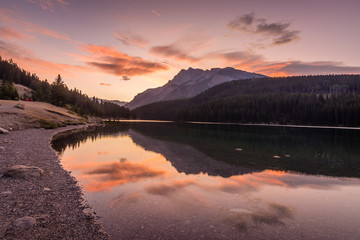 Sunrise over Two Jack Lake