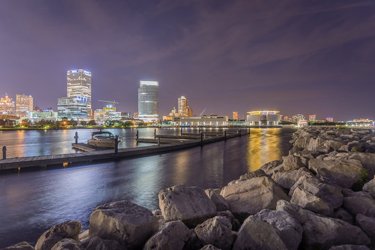 Milwaukee Skyline At Night