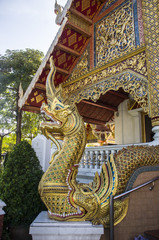 Obraz premium Wat PrasinghChiangmai Thailand,Traval in Chiangmai Thailand