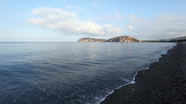 Beautiful Tyrrhenian sea morning coastline landscape. Cilento and Vallo di Diano National Park, Salerno, Italy.
