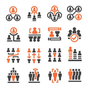 people management icon set,vector illustration