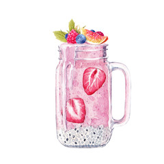 Watercolor smoothie illustration