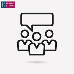 Management consulting line vector icon. Editable stroke.