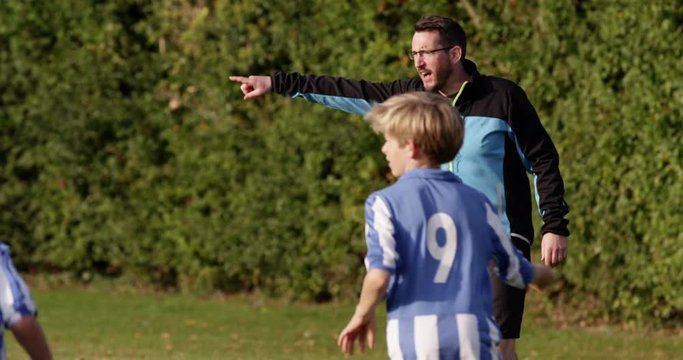 Soccer coach has an emotional outburst during a match. Shot on RED Epic.