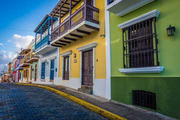 Streets of Old San Juan - obrazy, fototapety, plakaty