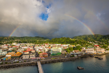 Naklejka na ściany i meble Rainbow over Dominica