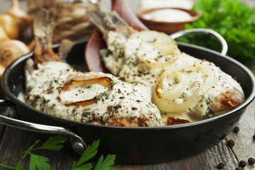  Fish in sour cream sauce