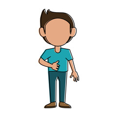 Man faceless avatar icon vector illustration graphic design