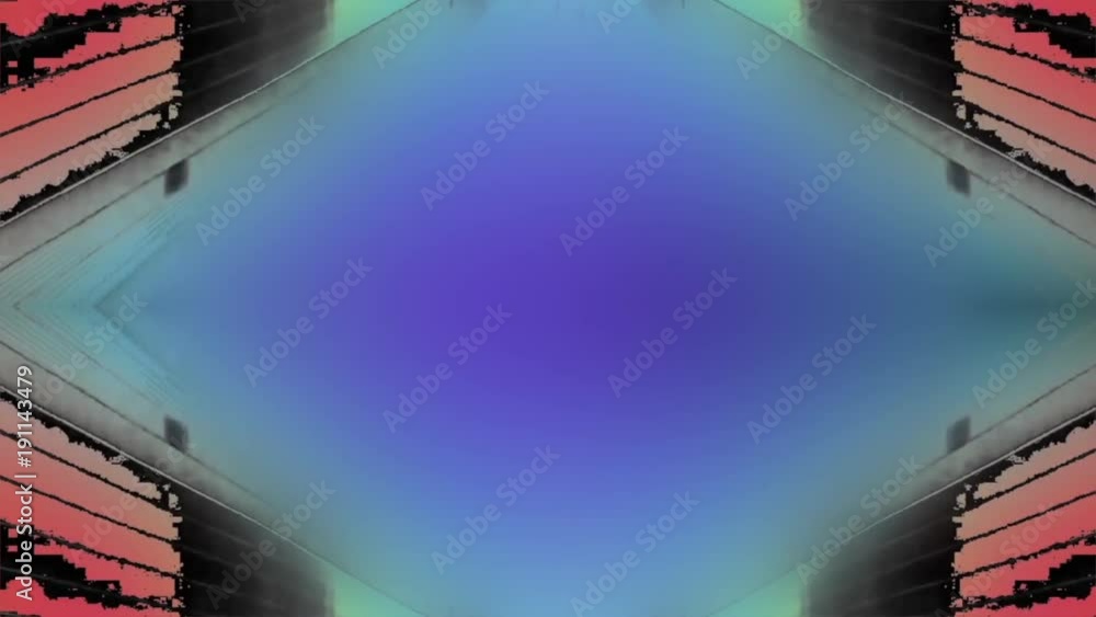 Poster insert text kaleidoscopic seamless loop six seconds