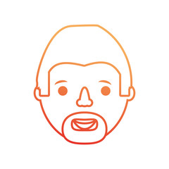 cartoon man  face icon