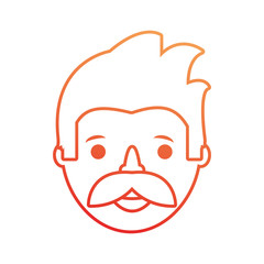 Obraz premium cartoon man face icon