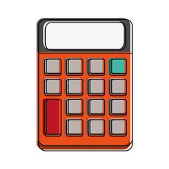 Calculator math device icon vector illustration graphic design