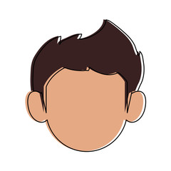 Man faceless avatar icon vector illustration graphic design