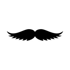 Retro hair mustache. Hipster. Photo props. Vector