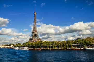 Eiffel Tower over the Seine