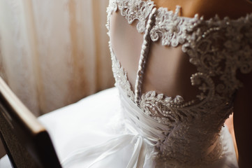 Bride wedding details - wedding dress