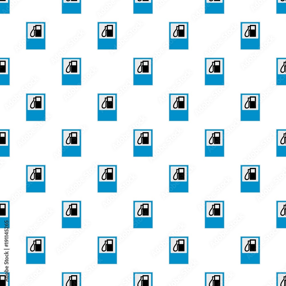 Poster gas station pattern seamless in flat style for any design