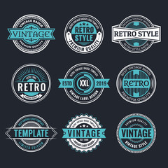 Circle Vintage and Retro Badge Design Collection