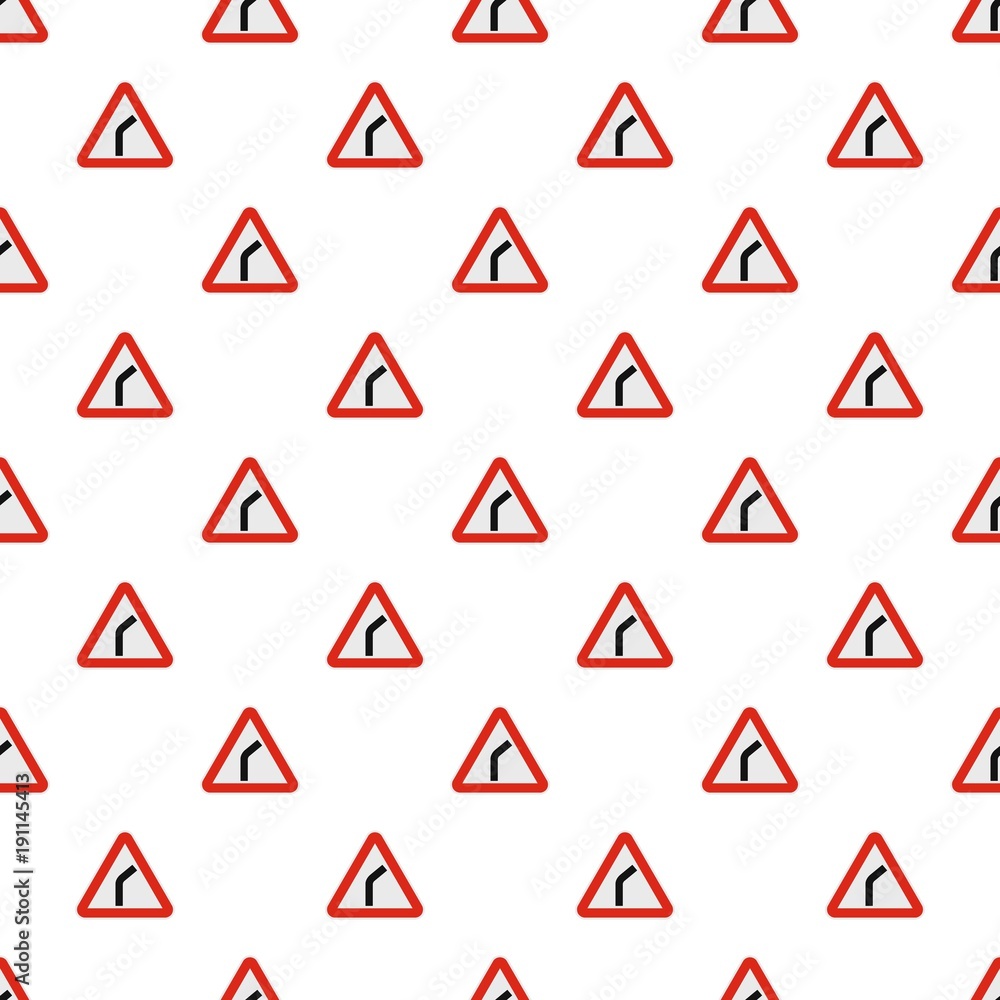 Poster left turn pattern seamless in flat style for any design