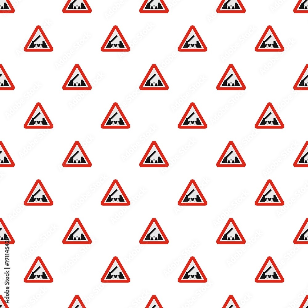 Poster drawbridge pattern seamless in flat style for any design