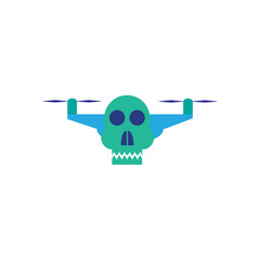 Skull Drone Logo Icon Design