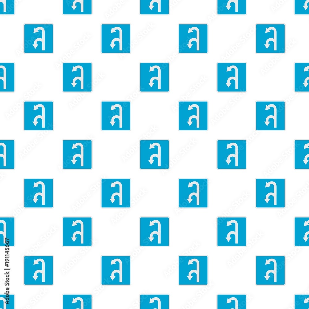 Poster left turn arrow pattern seamless in flat style for any design