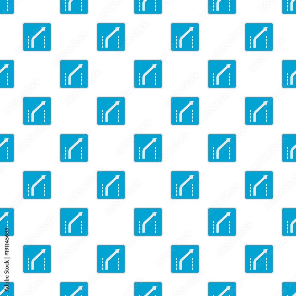 Poster traffic to the right pattern seamless in flat style for any design