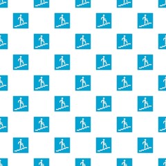 Man climbing the stairway pattern seamless in flat style for any design