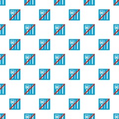 End road of route vehicle pattern seamless in flat style for any design