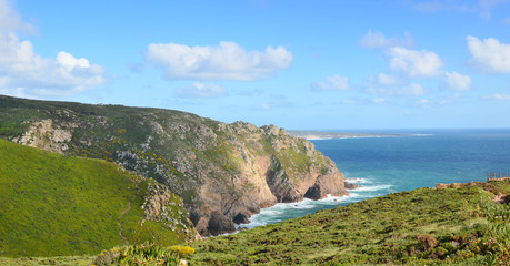 Fototapeta na wymiar Panorama of the sea coast of Portugal