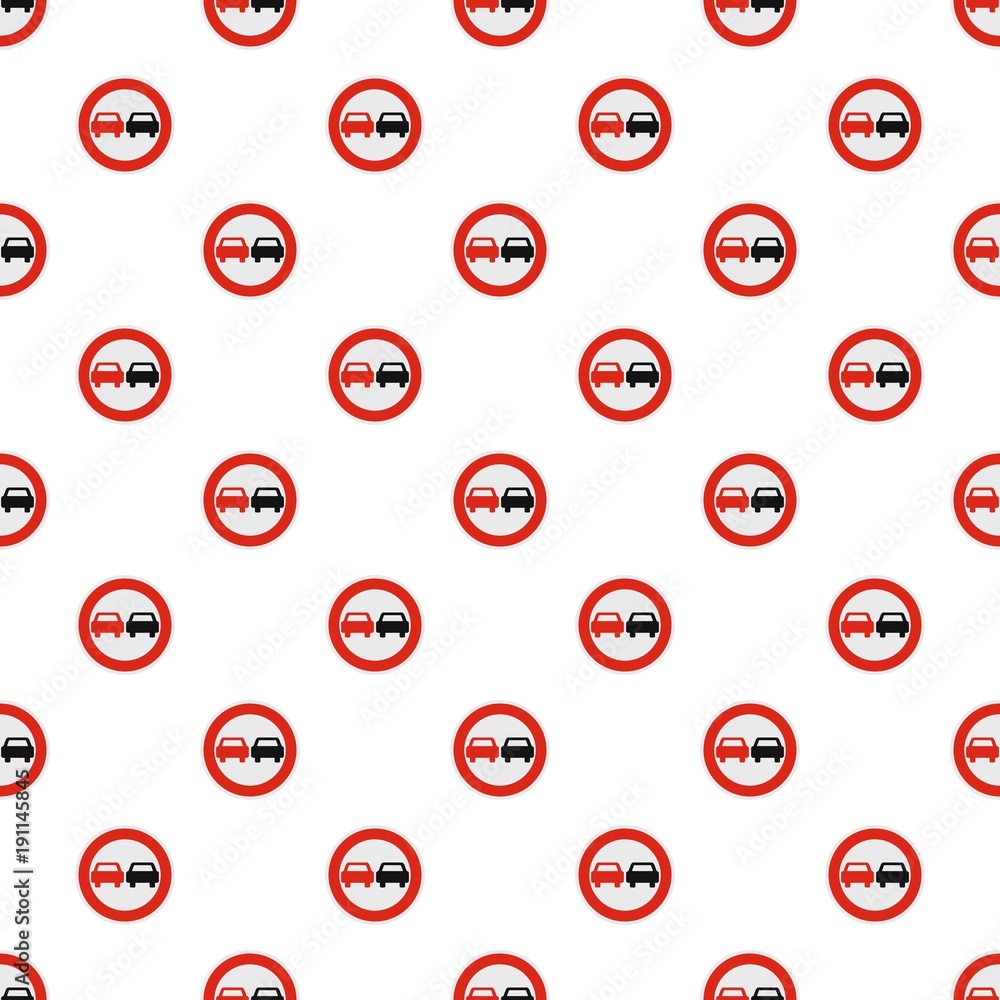 Poster no overtaking pattern seamless in flat style for any design