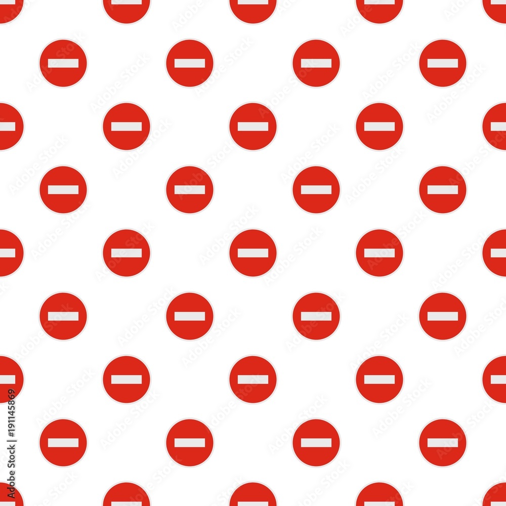 Poster no entry pattern seamless in flat style for any design
