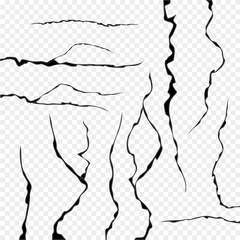 Isolated wall crack. Abstract texture of wall cracks.