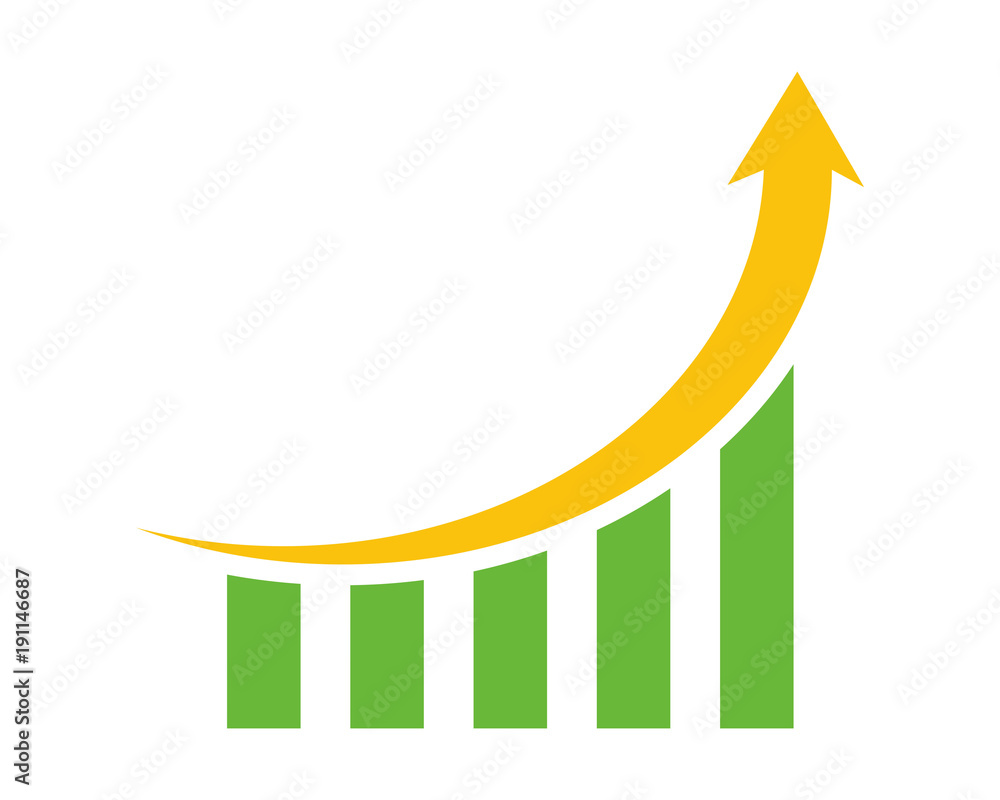 Poster arrow chart graph diagram image vector icon logo symbol