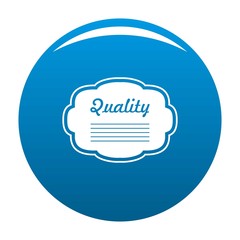 Grade label icon vector blue circle isolated on white background 