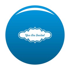 Call label icon vector blue circle isolated on white background 