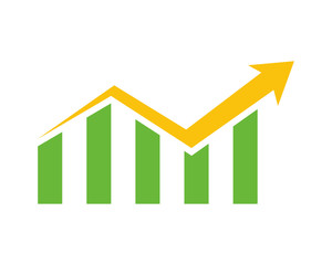 arrow chart graph diagram image vector icon logo symbol