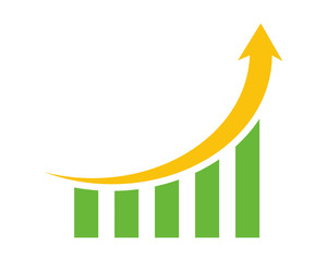 arrow chart graph diagram image vector icon logo symbol