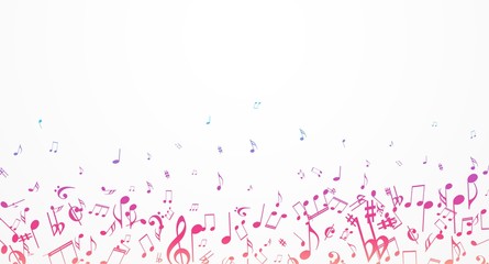 Fototapeta premium Colorful music notes background