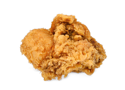 crispy kentucky fried chicken isolated on wite background