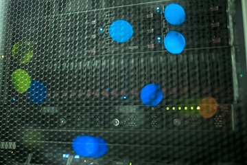 Abstract close up to server