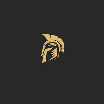 Golden Spartan vector illustration design