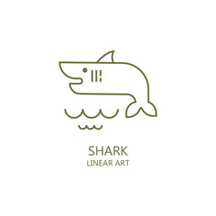 Fototapeta premium Shark vector illustration