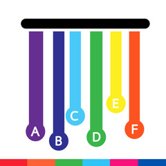 Business data graph icon