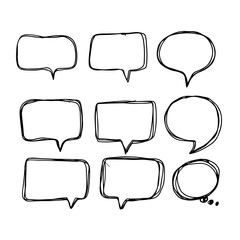 Speech Bubble icon hand drawn