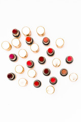 Stylish cosmetics decoration background 